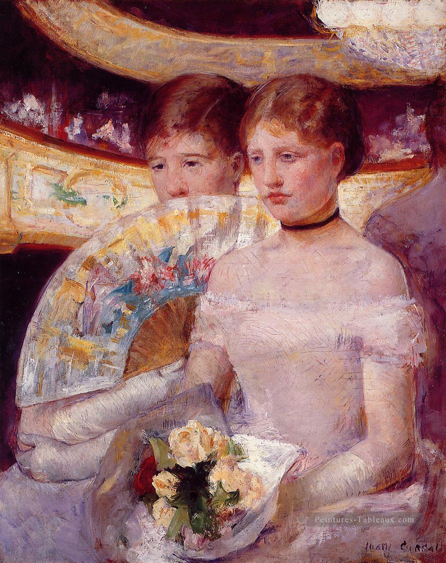 Deux femmes dans une boîte de théâtre mères des enfants Mary Cassatt Peintures à l'huile